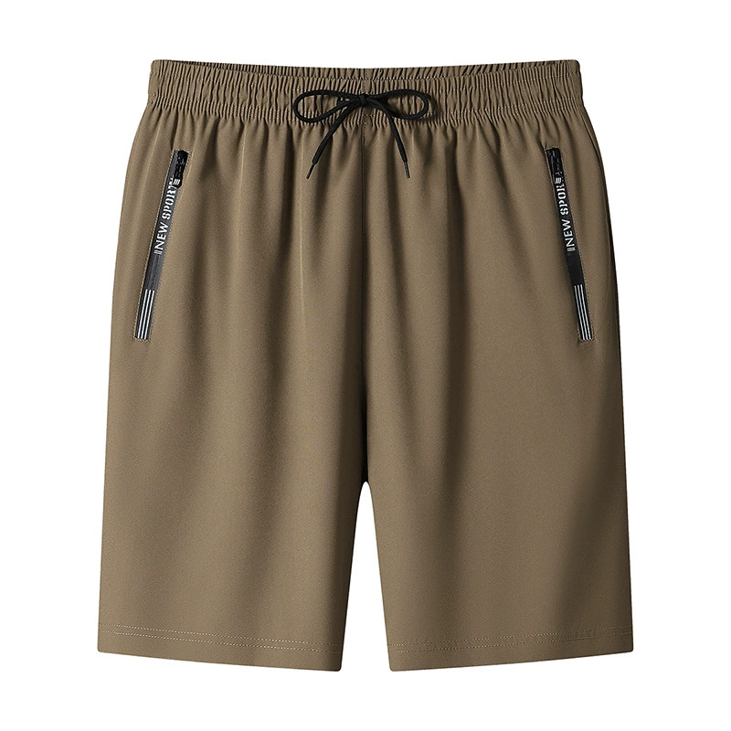 [Оригинальное заводское фото] Мужские шорты. Летние тонкие модные брендовые быстросохнущие брюки из ледяного шелка для мужчин, повседневные и свободные больших размеров.