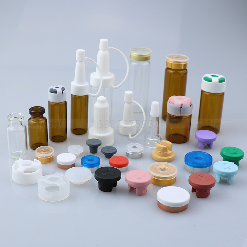 现货管制西林卡口瓶原液精油化妆品分装玻璃瓶子胶囊安瓶喇叭滴头