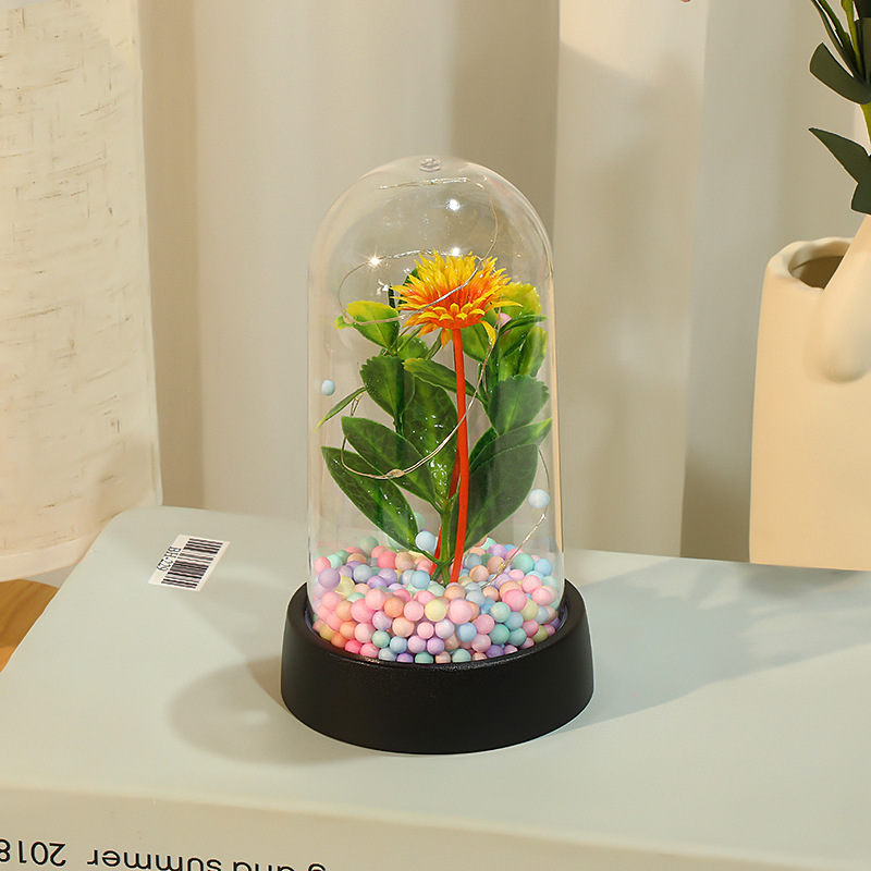 ロマンチックなバレンタインデー520告白プレゼント誕生日プレゼントシミュレーション花led発光蝶金箔花飾り|undefined