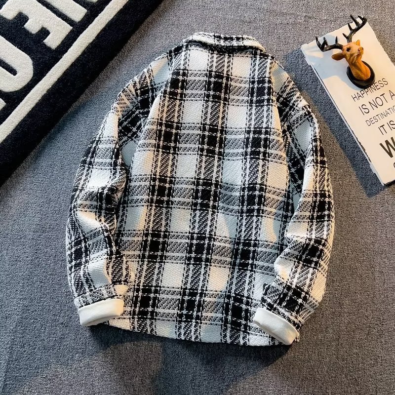 Retro woolen demi-season woolen coat