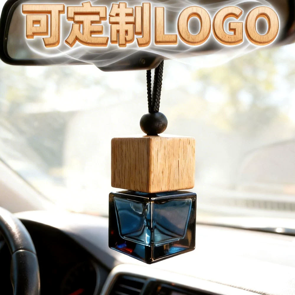 8 мл квадратный черный флакон духов кулон автомобильный флакон с эфирным маслом для духов маленький ароматический флакон зеркало заднего вида ароматический флакон