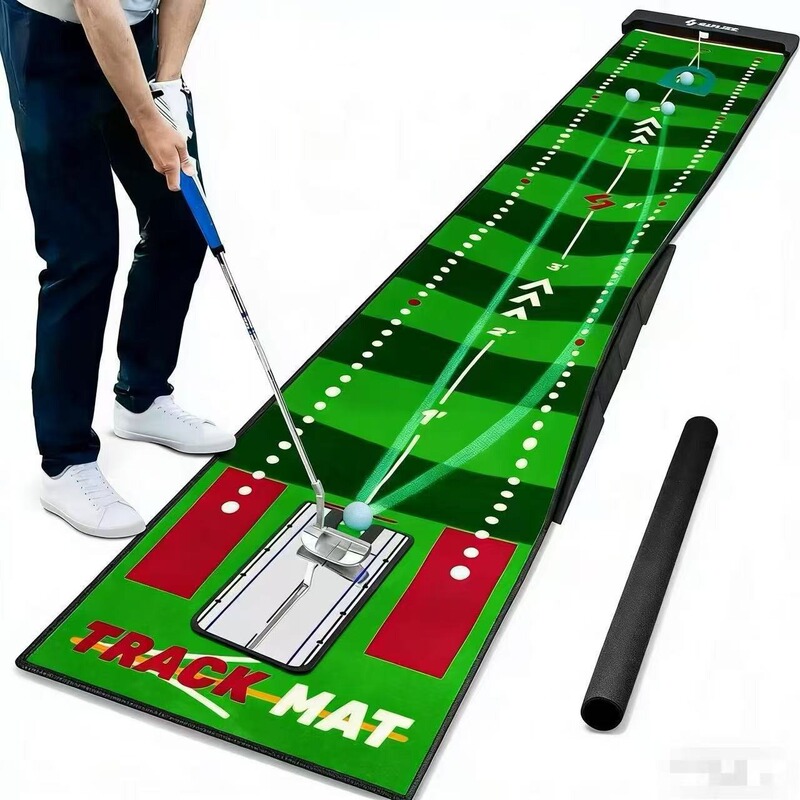 Golf Training Crystal Velvet Floor Mat for Home Use, Indoor Sports Mat for Putting and Swing Practice, Non-Slip and Wear-Resistant Carpet