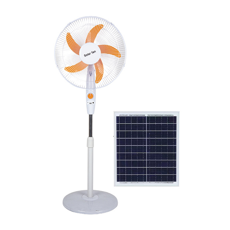 ventilador solar ventilador de piso solar de carga 10 pulgadas ventilador vertical de carga de viento grande con panel solar