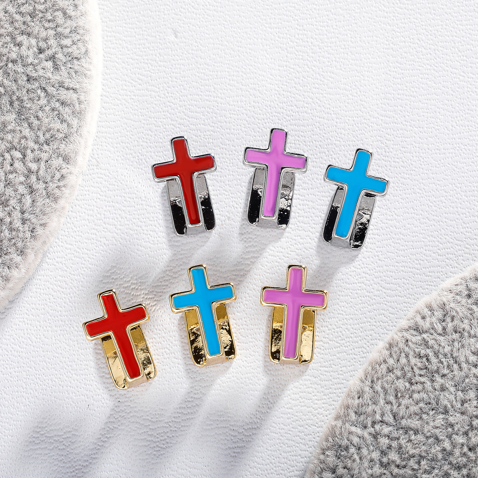 1 Piece Quantity Hip-Hop Geometric Cross Copper Unisex Tooth Socket 1 Piece