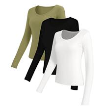 X 17361 U Neck Fleece Lined Top ĥë����� ŷ���羳����ѷ��