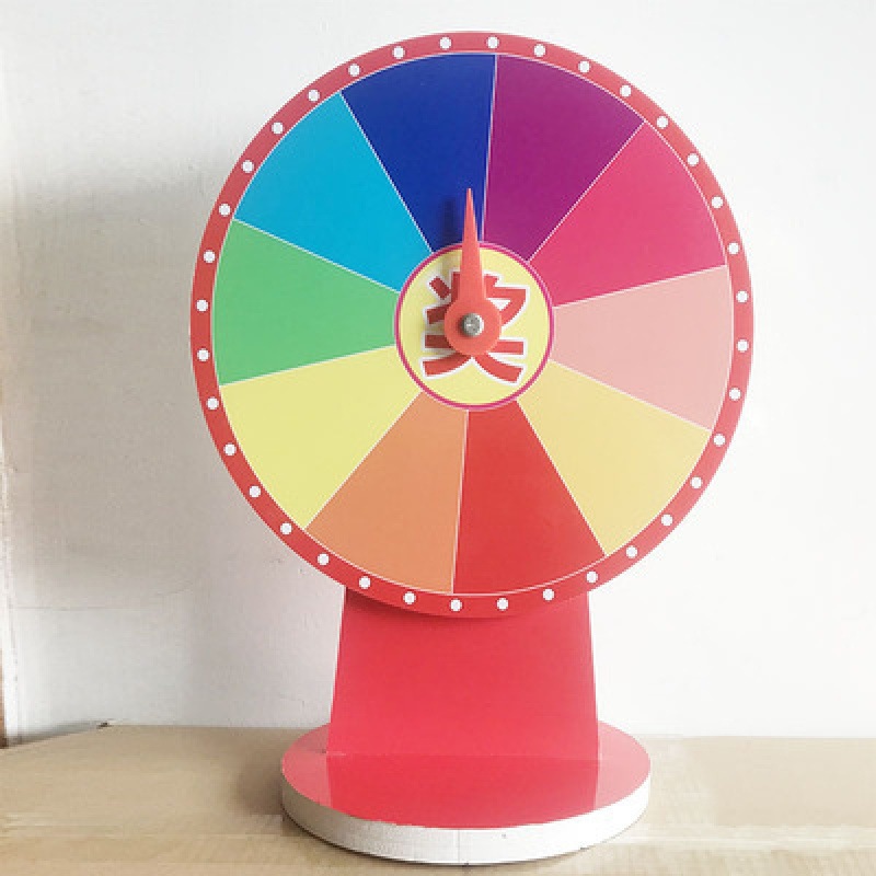 데스크탑 작은 턴테이블 데스크탑 복권 턴테이블 행운의 턴테이블 활동 게임 소품 지울 수있는 어린이 학습