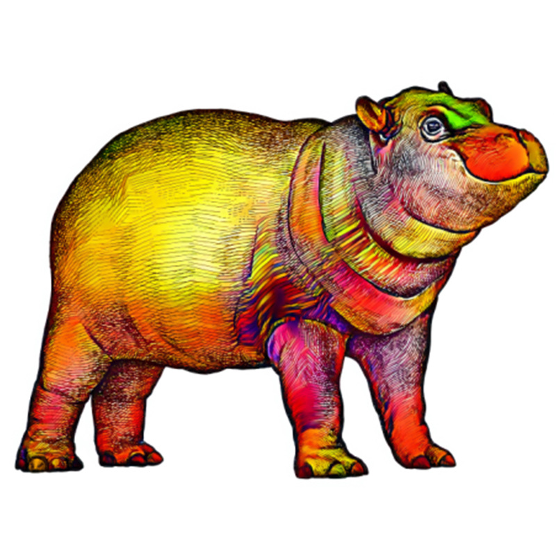 Especial en forma de rompecabezas de madera León búho Lobo Tyrannosaurus animal transfronterizo rompecabezas irregular bloques de construcción de los niños de juguete