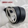 3.8cm Matte Silver Buckle + Black Belt