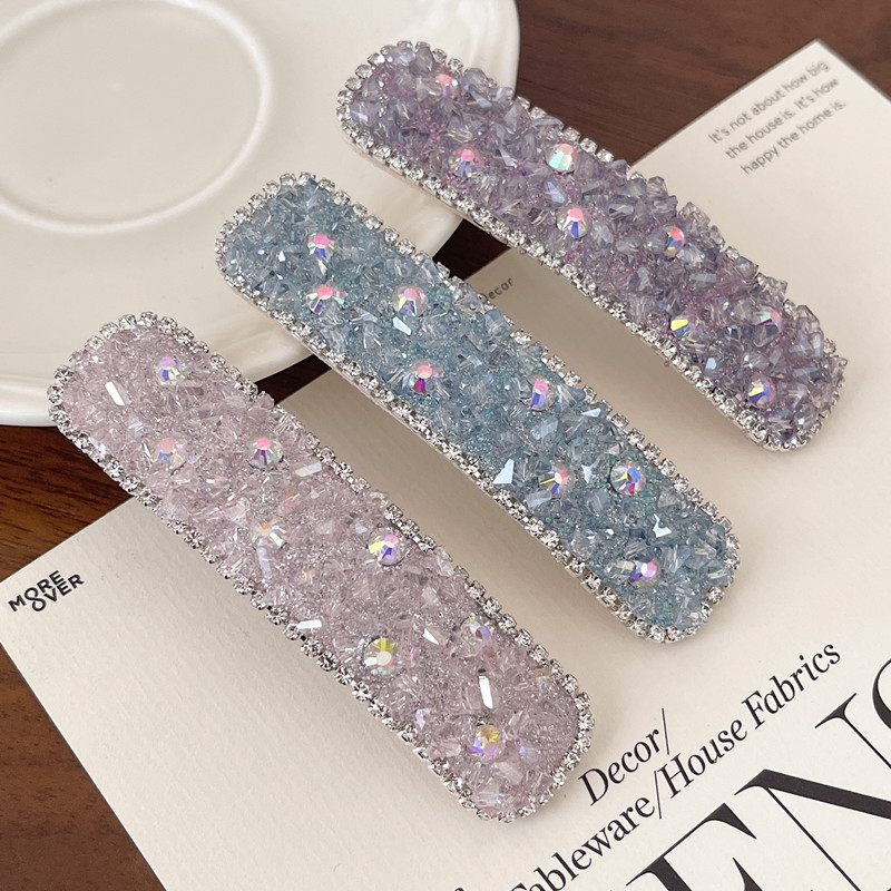 韓国風サイドクリップ、ネットで話題のクリスタルヘアクリップ、ラインストーンBBクリップ、インスタ映えする女の子らしいおしゃれなヘアアクセサリー