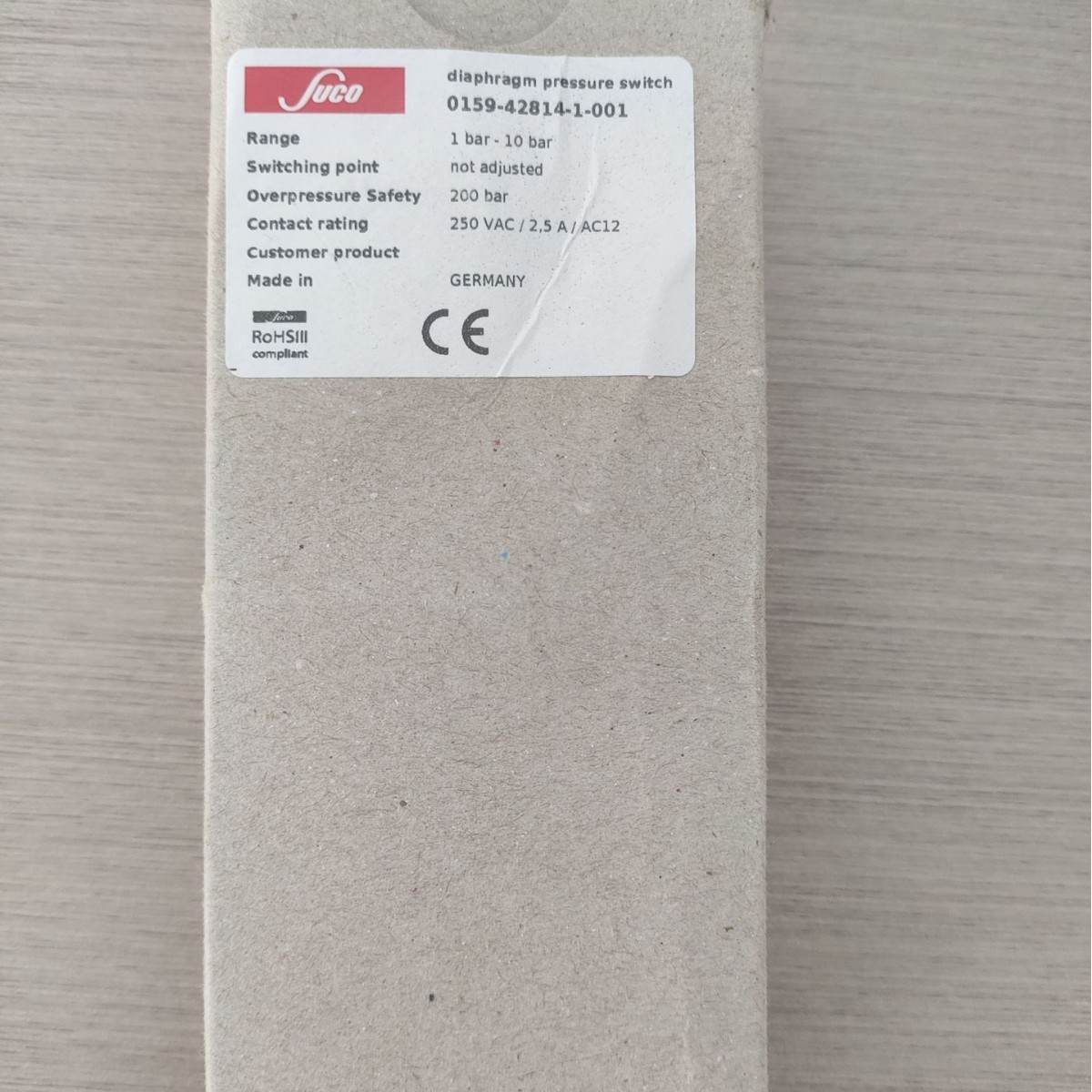 Pressure switch SUCO 0159428141001现货