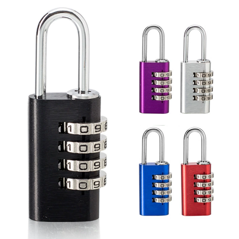 Small 4-digit aluminum alloy luggage suitcase tool box anti-rust combination lock padlock head