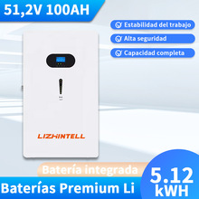 Bater&iacute;a solar todo en uno montada en la pared 100ah 51.2v