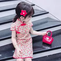 Для девочек Cheongsam новая детская одежда Летнее платье Cheongsam Детская девушка иностранная детская одежда новая китайская юбка