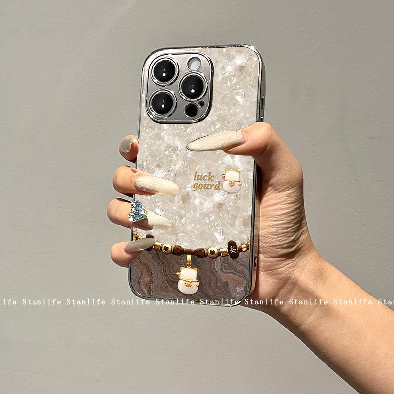 Electroplated Silver Frame Apple 17 Pro Max Phone Case iPhone Niche 16/15/14/13 Fortune-Attracting Cover Electroplated Silver Frame Apple 17 Pro Max Phone Case iPhone Niche 16/15/14/13 Fortune-Attracting Cover