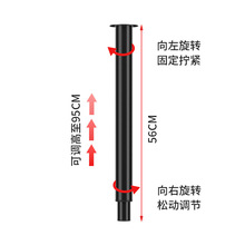 铁艺伸缩桌腿支架吧台脚圆形支撑独立柱橱柜脚调节升降固定书桌脚