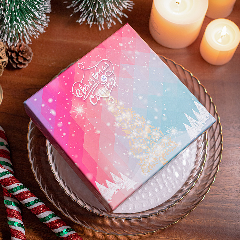 En stock caja de regalo de Navidad cubierta de cielo rojo caja de regalo grande bufanda termo taza caja de Nochebuena caja de Apple image 13