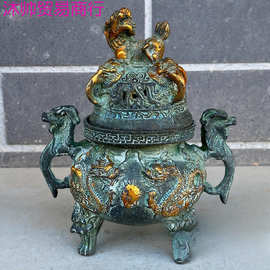 香炉　大明宣德年製 銅香炉 中国古玩 古玩旧货收藏纯铜异形梅花四足鼎大明宣德熏香炉老式供奉铜香炉