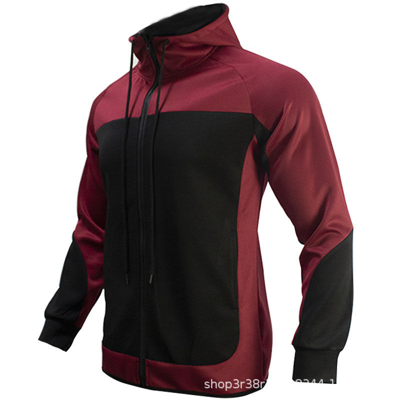 001 Felpa con cappuccio a due pezzi, stile casual, con cappuccio, marchio di moda trendy da uomo transfrontaliero, modello sportivo, autunno_voghion.com