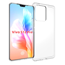 适用Vivo S12 Pro手机壳保护套配件tpu点阵纹光面透明素材