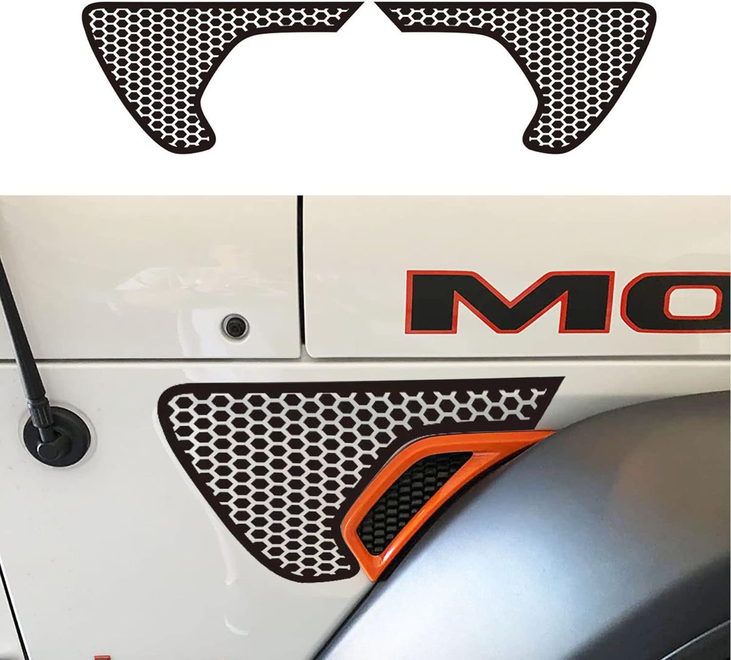 Para Jeep Wrangler Jeep side block Vent etiqueta de la bandera Americana JL2018-2021 Gladiador image 11