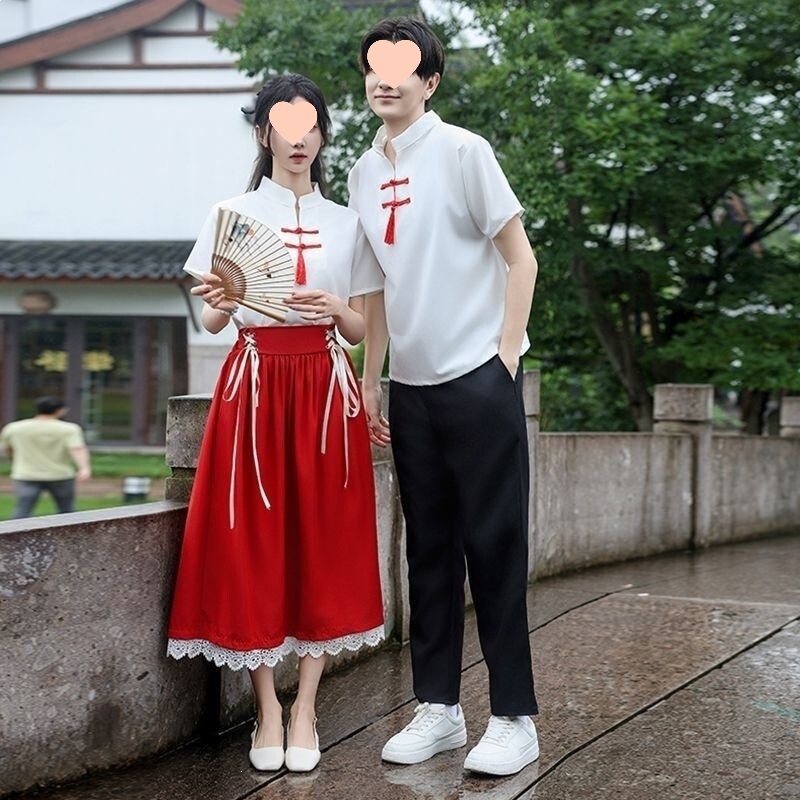 Republic of China Style Class Uniforms for Junior High School Students, Graduation Photo Outfits, Hanfu Chinese Style Chorus Dance Competition Performance Costumes for Men and Women