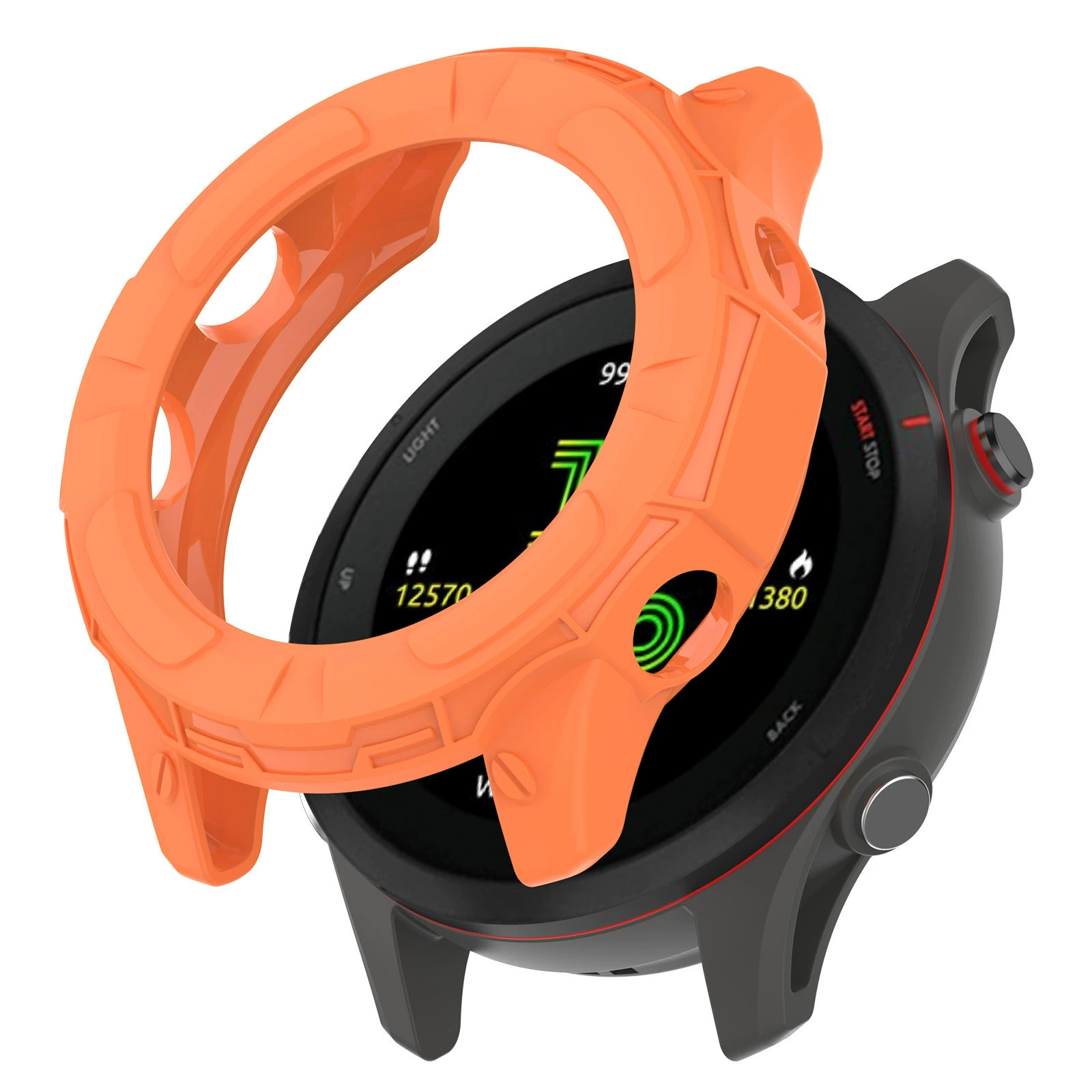Подходит для Jiaming Garmin Forerunner 255, защитный чехол TPU, полуоболочка-броня, полый мягкий резиновый корпус