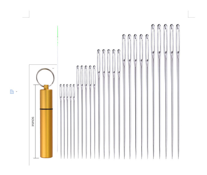 Aguja DE COSER DE ACERO INOXIDABLE ojo grande aguja de coser a mano aguja de bordado aguja puntiaguda aguja transparente botella de aguja traje de herramientas