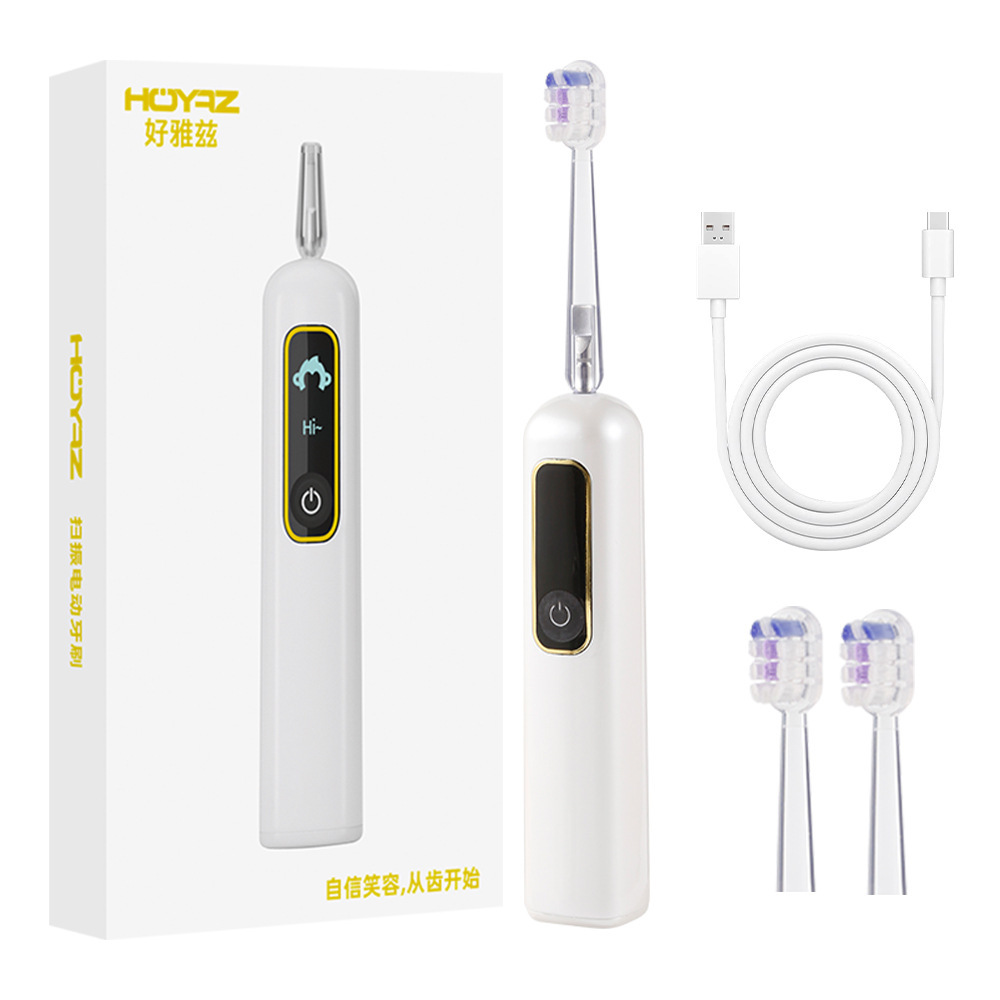 진동청소 전동칫솔 화이트*3 브러쉬