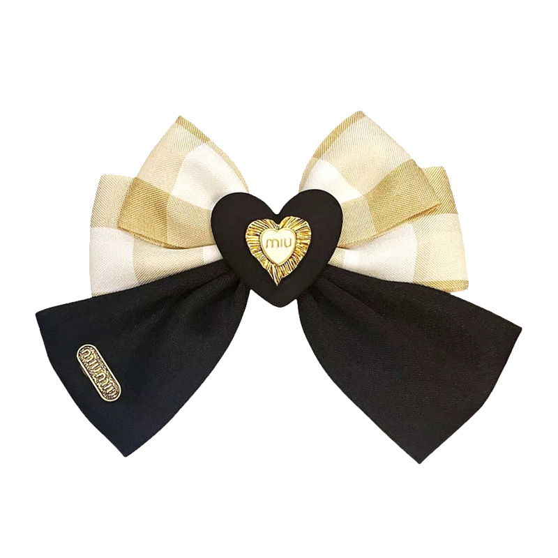 Women's IG Style Sweet Heart Shape Bow Knot Cloth Epoxy Hair Clip Hair Claws display picture 6