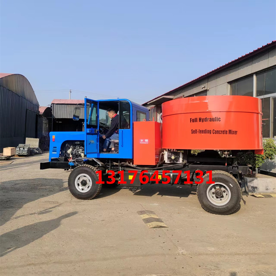 自上料平口搅拌车 自上料搅拌车 self loading concrete mixer