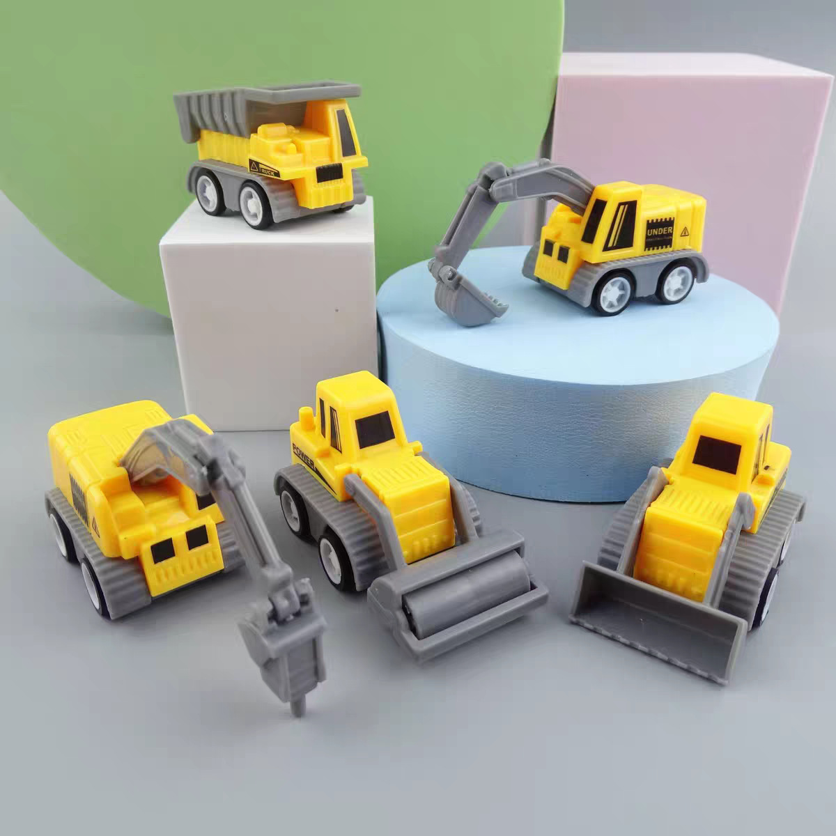 New Small Toy Huili Engineering Vehicle Cartoon Small Gift Gift Gashapon Small Commodity Blind Box Toys for Cross-border Special