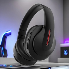 外国貿易向けANCアクティブノイズキャンセリングヘッドホン、ソフトフルカバーイヤーパッド、工場直販、超長時間バッテリー