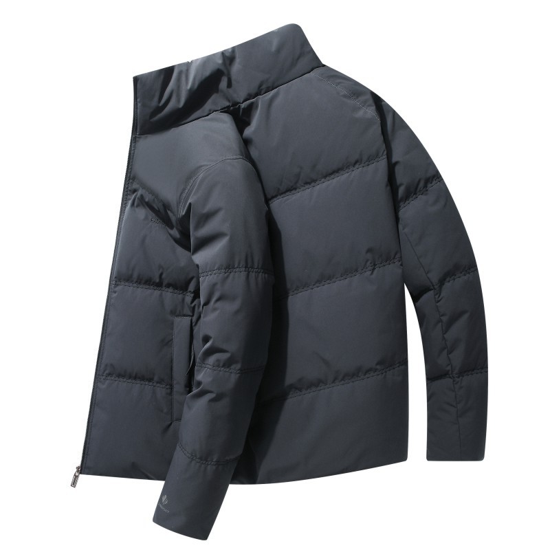 Men's Down Jacket Winter Warm Casual Standing Collar Short Coat_voghion.com