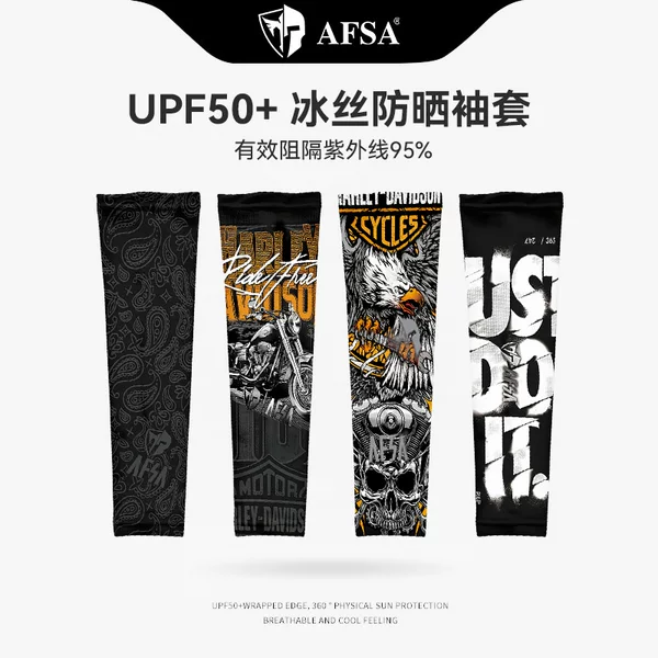 Fnpu Sun Protection Ice Sleeves for Women Driving Ice Silk Sleeves Loose Sleeves Anti-Uv Cycling Hand Sleeves Thin Cycling Special