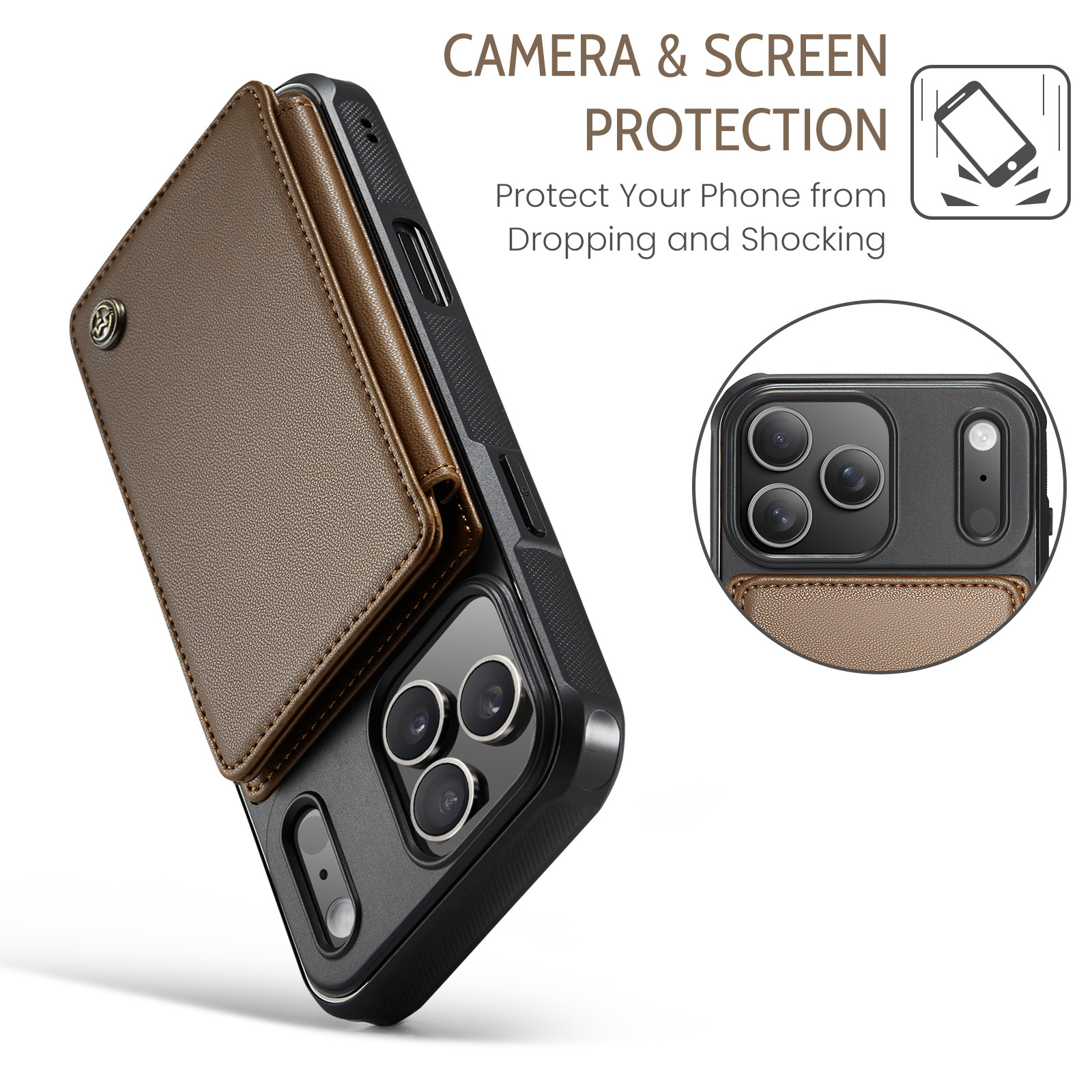 Iphone 17 Max 16 Plus Case With Card Holder Anti-drop Protection_voghion.com