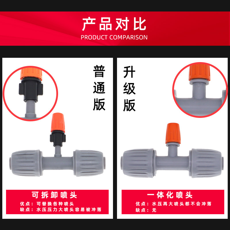 La boquilla de enfriamiento integrada no es desmontable, 50 metros de una tubería de 16PE para el riego y enfriamiento, sin impuestos.