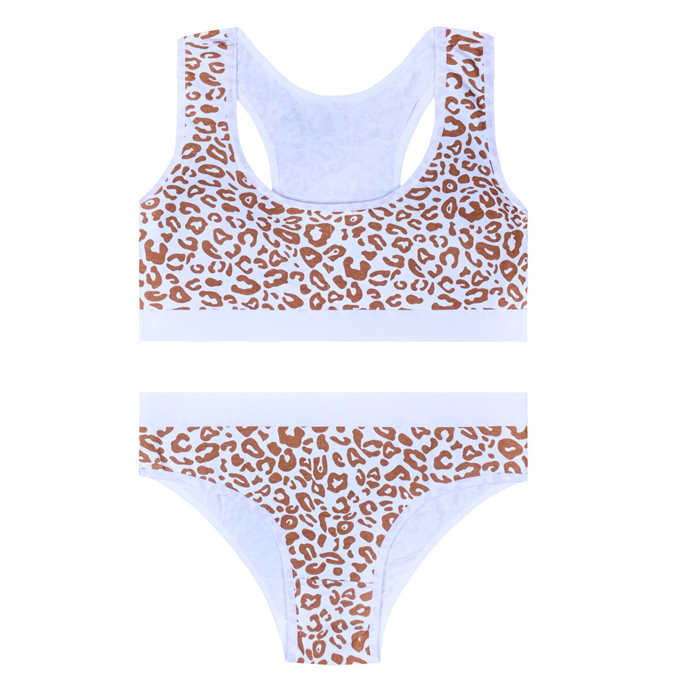 Ropa interior deportiva para niñas, sujetador de desarrollo para estudiantes de secundaria, copa fija, ropa interior de algodón para niñas, 12-16 años