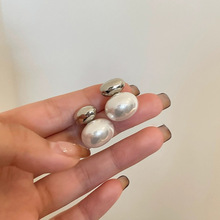 银豆珍珠耳环2023新款爆款精致气质耳钉女小众设计感高级爆款耳饰
