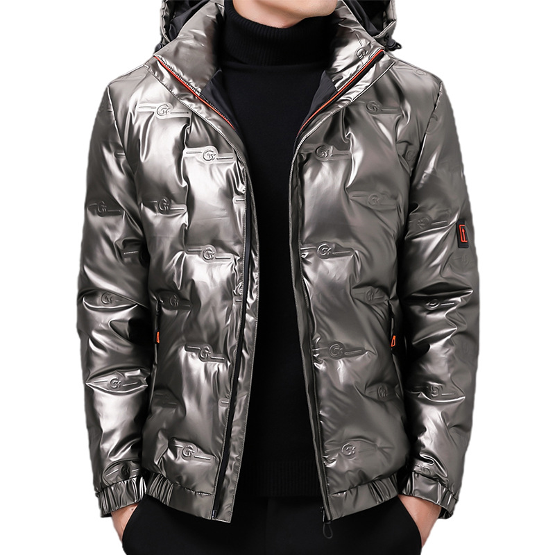 [HOT]2024Winter shiny white duck down jacket, fashionable and casual, versatile men's lightweight business warm windproof down jacket_voghion.com