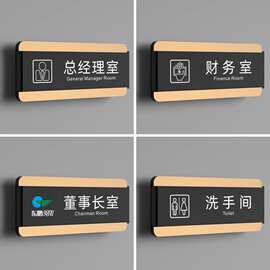 亚克力办公室门牌定制高档可更替换公司学校部门标识牌科室牌订做