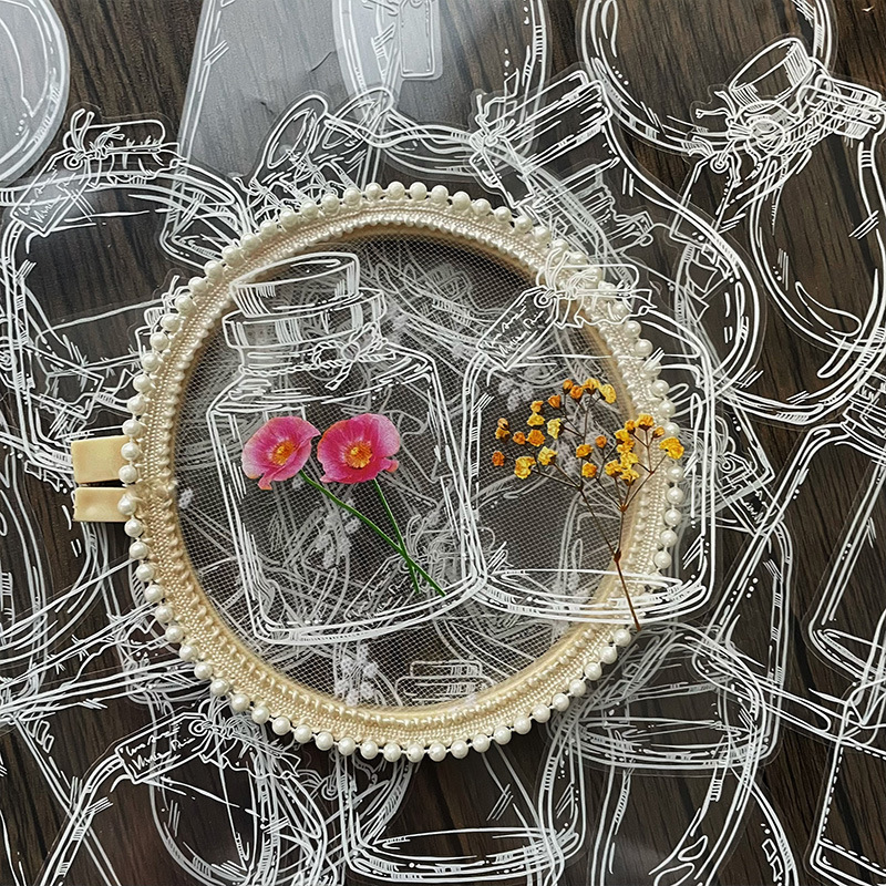 Aiyu serie cuenta de mano pegatinas lindo niños pegatinas transparente impermeable material de mascotas papel al por mayor