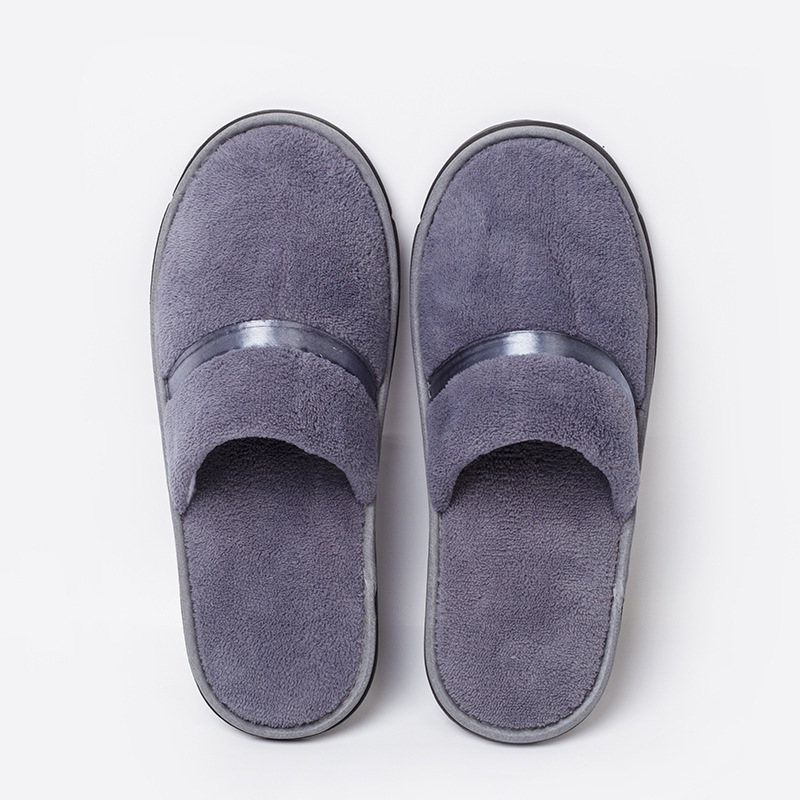 Coral Fleece Disposable Slippers for Guests Home Guests Thickened Non-Slip Hotel Washable Non-Disposable Slippers