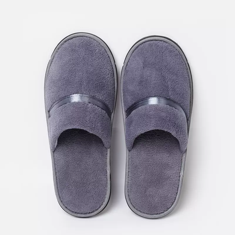 珊瑚绒一次性拖鞋待客家用客人加厚防滑酒店可水洗非一次性拖鞋