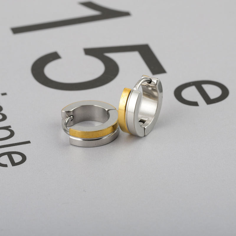 double-sided earrings stainless steel