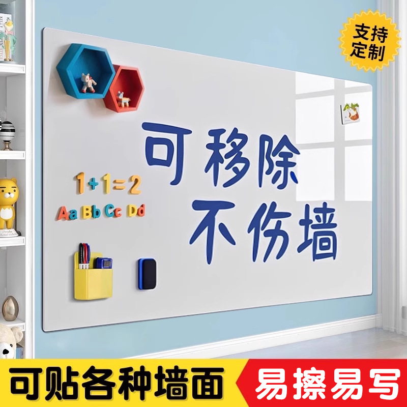 Magnetic erasable board on wall