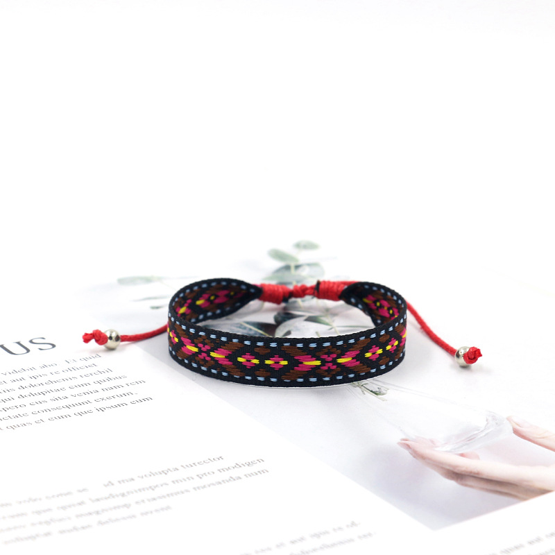 Rétro Style Simple Géométrique Polyester De Gros Bracelets display picture 2