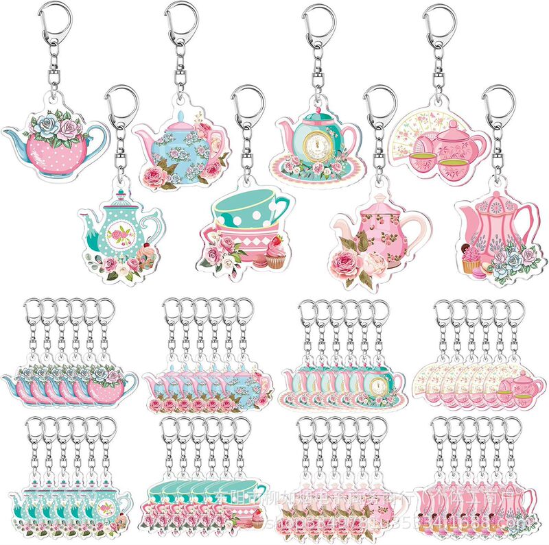 Cross-Border Alice in Wonderland Cartoon Acrylic Keychain Cute Bag Pendant Backpack Key Decoration