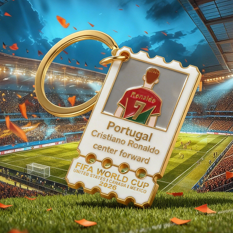 2026 World Cup Football Keychain Messi C. Ronaldo Modric Fan Souvenir Metal Creative Pendant 2026 World Cup Football Keychain Messi C. Ronaldo Modric Fan Souvenir Metal Creative Pendant