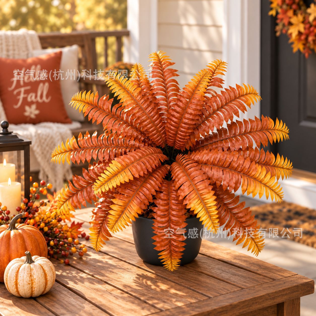 Fern Autumn Persian Grass Simulation Fern Green Plant Garden Plant Artificial Persian Leaf Outdoor Decoration Landscaping
