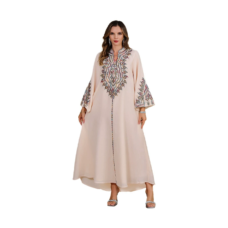 Dubai Middle Eastern robe women's clothing abaya clothing women arab ladies robe musilin embroidered dress